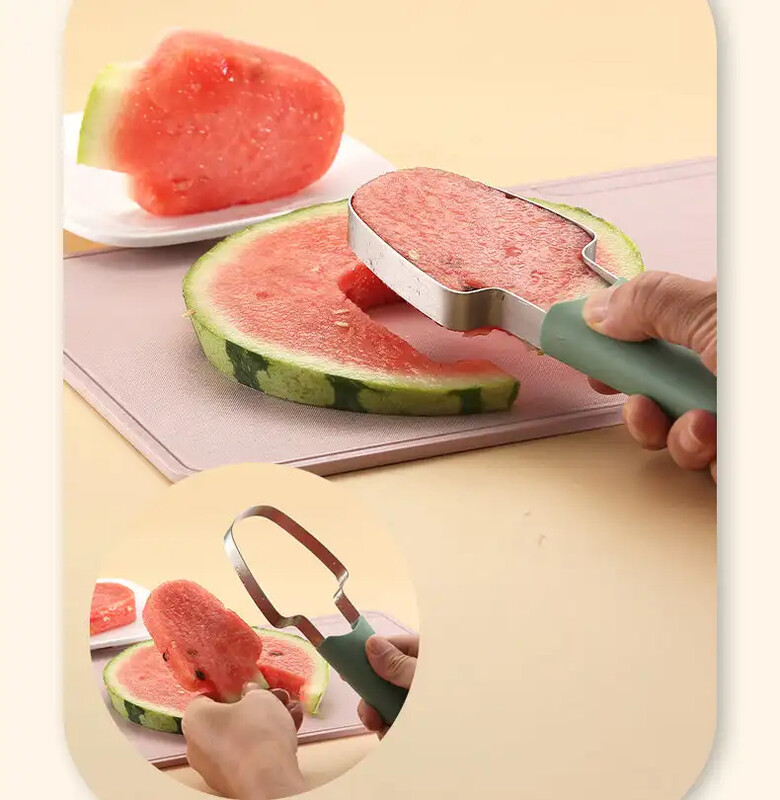 Tăiător multifuncțional de pepene verde din oțel inoxidabil Set de widget-uri de bucătărie pentru tăiere pepene verde Despărțitor de fructe pentru pepene verde