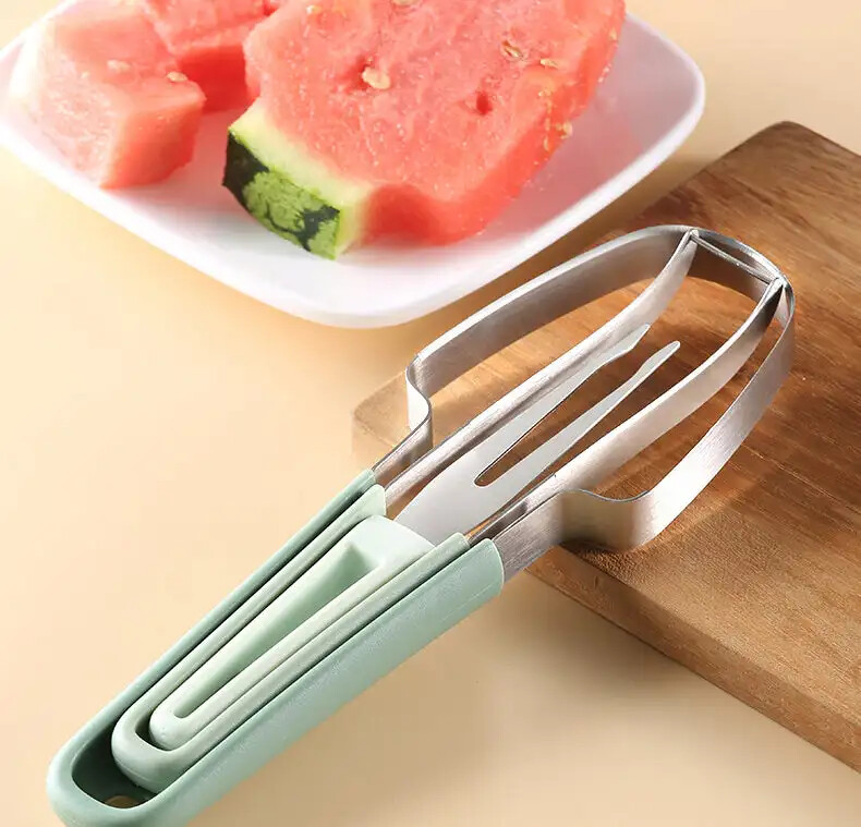 Tăiător multifuncțional de pepene verde din oțel inoxidabil Set de widget-uri de bucătărie pentru tăiere pepene verde Despărțitor de fructe pentru pepene verde