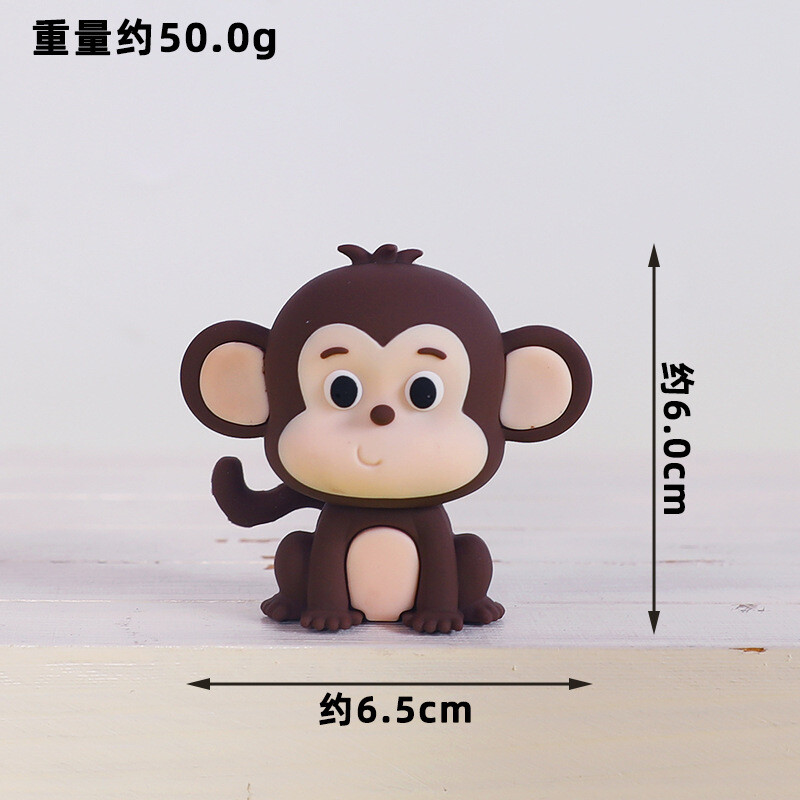 New Forest Wild Animal Cake Topper Leu Girafa Elefant Maimuta Safari Jungle Prima aniversare Decoratiuni pentru tort pentru copii baieti