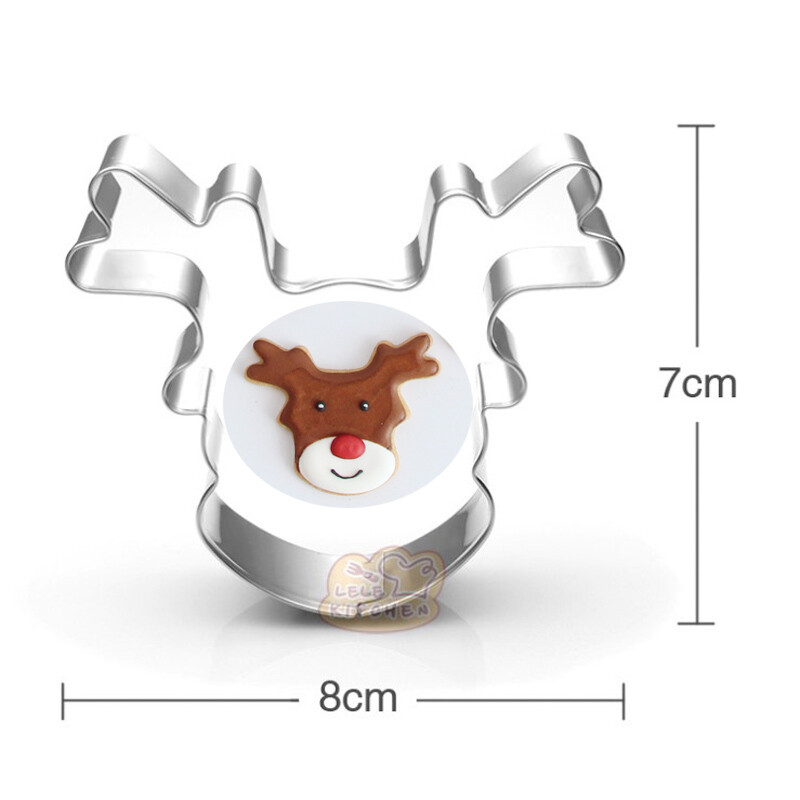 1 buc Patiserie Reposteria Pom de Crăciun agățat Moș Crăciun tăietor de biscuiți din metal Sugarcraft Fondant Unelte pentru prăjituri Mucegai pentru biscuiți