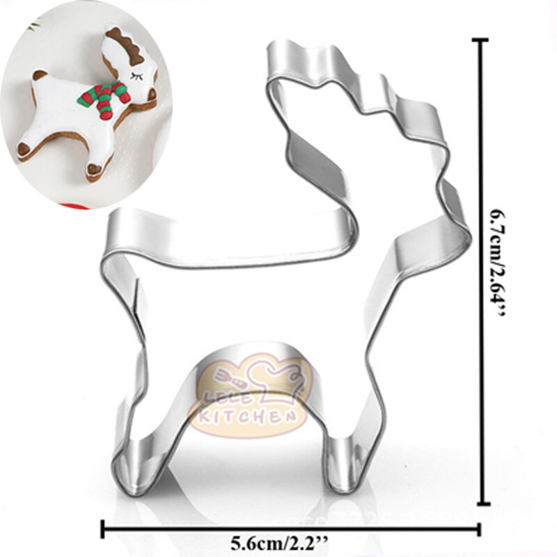 1 buc Patiserie Reposteria Pom de Crăciun agățat Moș Crăciun tăietor de biscuiți din metal Sugarcraft Fondant Unelte pentru prăjituri Mucegai pentru biscuiți