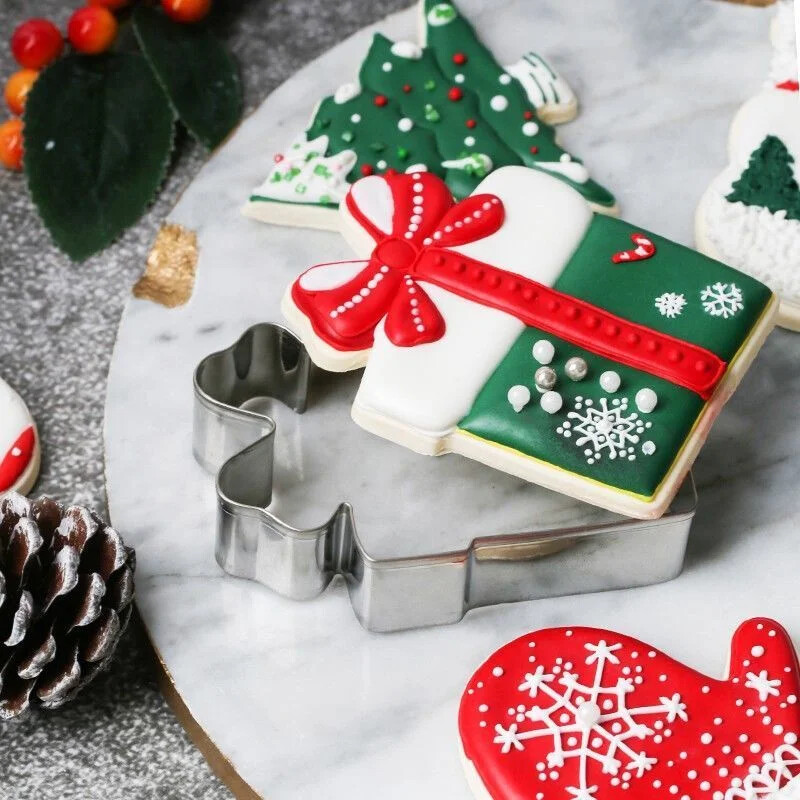 5db/szett karácsonyi süti kivágó mézeskalács karácsonyfa forma karácsonyi torta díszítő eszköz Navidad ajándék barkács sütés keksz forma