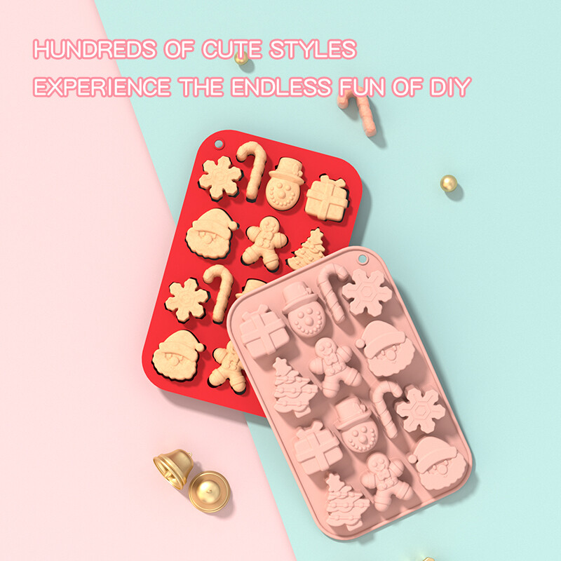 2 részes csokoládé forma szilikon csokoládé 2 részes forma tapadásmentes fondant süti sütés hóember fa cukorka mézeskalács ember gi