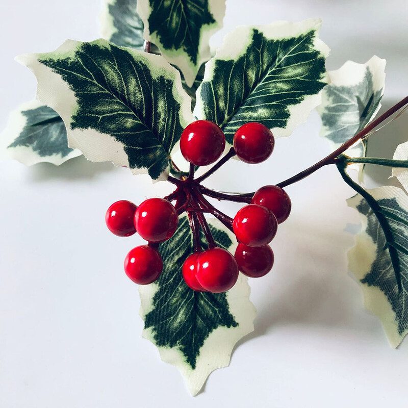 Karácsony napján szimulált piros bogyós rattan füzér LED-füzérek ablakkert esküvői parti karácsonyi dekoráció