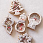 Christmas Shaking Cookie Cutter and Stamps Πλαστικό Snowman Snowflake Xmas Tree Fondant Μπισκότο Φόρμα για κέικ Προμήθειες ψησίματος