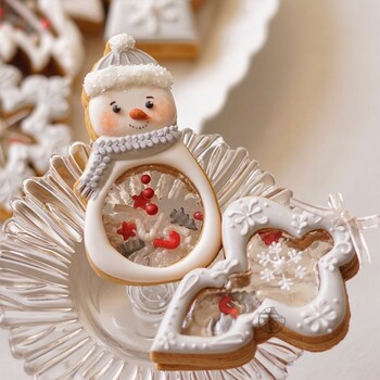 Christmas Shaking Cookie Cutter and Stamps Πλαστικό Snowman Snowflake Xmas Tree Fondant Μπισκότο Φόρμα για κέικ Προμήθειες ψησίματος