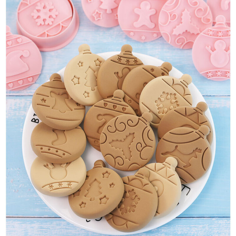 Formă pentru prăjituri de Crăciun pentru suport pentru prăjiturele Set de instrumente creative de coacere de 10 bucăți pentru tăierea biscuiților pentru sandvișuri pentru coacere cu răsturnarea zahărului