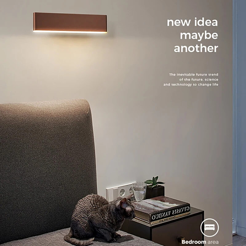 Lampă de perete modernă cu LED-uri Rotație pentru living Sufragerie Dormitor Noptieră Aluminiu de perete Decor interior Lucru de perete Lustru