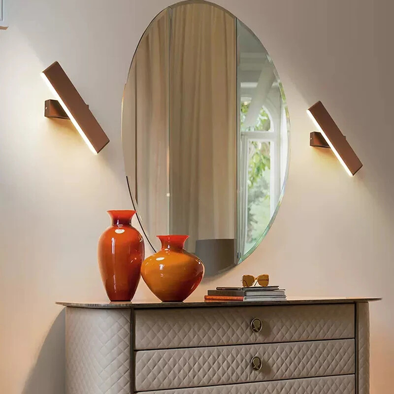 Lampă de perete modernă cu LED-uri Rotație pentru living Sufragerie Dormitor Noptieră Aluminiu de perete Decor interior Lucru de perete Lustru