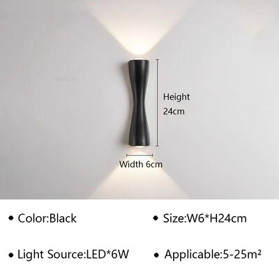 Μοντέρνο επιτοίχιο φωτιστικό LED 2W 6W 10W IP65 Αδιάβροχο για Εξωτερικό Διάδρομο Κήπου στο κομοδίνο Σαλόνι Απλίκα Τοίχου Σπιτιού Decor Luster