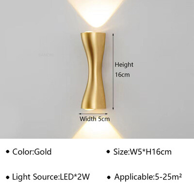 Μοντέρνο επιτοίχιο φωτιστικό LED 2W 6W 10W IP65 Αδιάβροχο για Εξωτερικό Διάδρομο Κήπου στο κομοδίνο Σαλόνι Απλίκα Τοίχου Σπιτιού Decor Luster