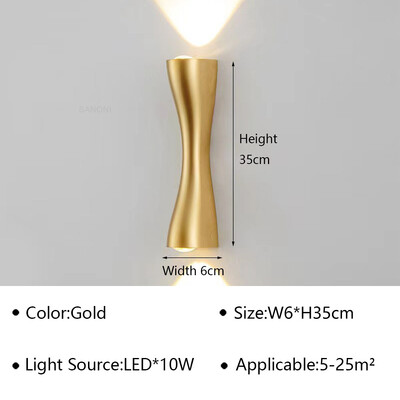 Μοντέρνο επιτοίχιο φωτιστικό LED 2W 6W 10W IP65 Αδιάβροχο για Εξωτερικό Διάδρομο Κήπου στο κομοδίνο Σαλόνι Απλίκα Τοίχου Σπιτιού Decor Luster