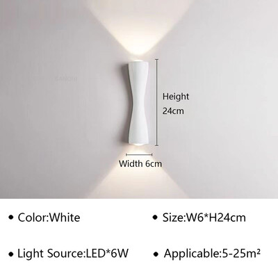Μοντέρνο επιτοίχιο φωτιστικό LED 2W 6W 10W IP65 Αδιάβροχο για Εξωτερικό Διάδρομο Κήπου στο κομοδίνο Σαλόνι Απλίκα Τοίχου Σπιτιού Decor Luster