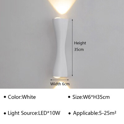 Μοντέρνο επιτοίχιο φωτιστικό LED 2W 6W 10W IP65 Αδιάβροχο για Εξωτερικό Διάδρομο Κήπου στο κομοδίνο Σαλόνι Απλίκα Τοίχου Σπιτιού Decor Luster