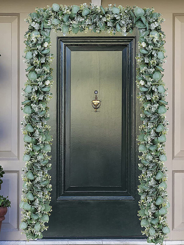 175 cm-es hamis eukaliptusz rattan mesterséges növények szőlő zöld füzér levél selyem borostyán fali függőfüzér otthoni esküvői parti dekoráció