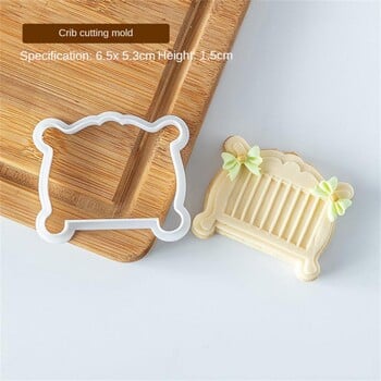 Baby Birthday Cookie Stamp Embosser Cutter Ακρυλικό Fondant Sugar Craft Cookie Cutter Φόρμα ψησίματος για μπισκότα ψησίματος