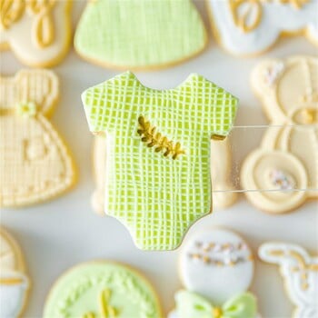 Baby Birthday Cookie Stamp Embosser Cutter Ακρυλικό Fondant Sugar Craft Cookie Cutter Φόρμα ψησίματος για μπισκότα ψησίματος