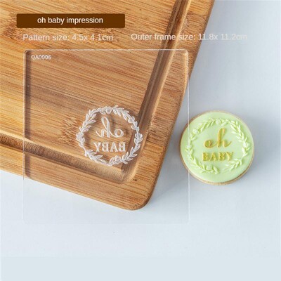 Baby Birthday Cookie Stamp Embosser Cutter Ακρυλικό Fondant Sugar Craft Cookie Cutter Φόρμα ψησίματος για μπισκότα ψησίματος
