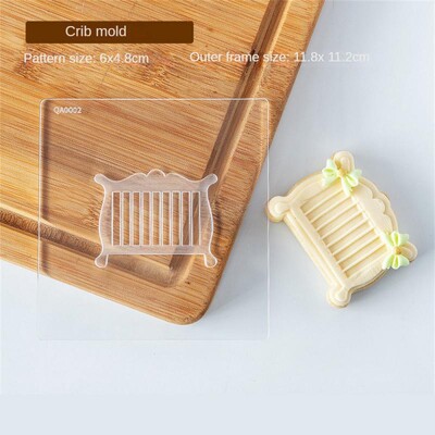 Baby Birthday Cookie Stamp Embosser Cutter Ακρυλικό Fondant Sugar Craft Cookie Cutter Φόρμα ψησίματος για μπισκότα ψησίματος