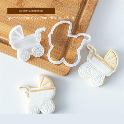Baby Birthday Cookie Stamp Embosser Cutter Ακρυλικό Fondant Sugar Craft Cookie Cutter Φόρμα ψησίματος για μπισκότα ψησίματος