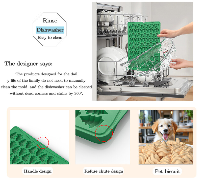 Formă pentru prăjituri pentru brad de Crăciun 100 de găuri Forme pentru prăjiturele din silicon pentru coacere Mini gustări pentru cățeluși Rasnita de prăjituri pentru ciocolată