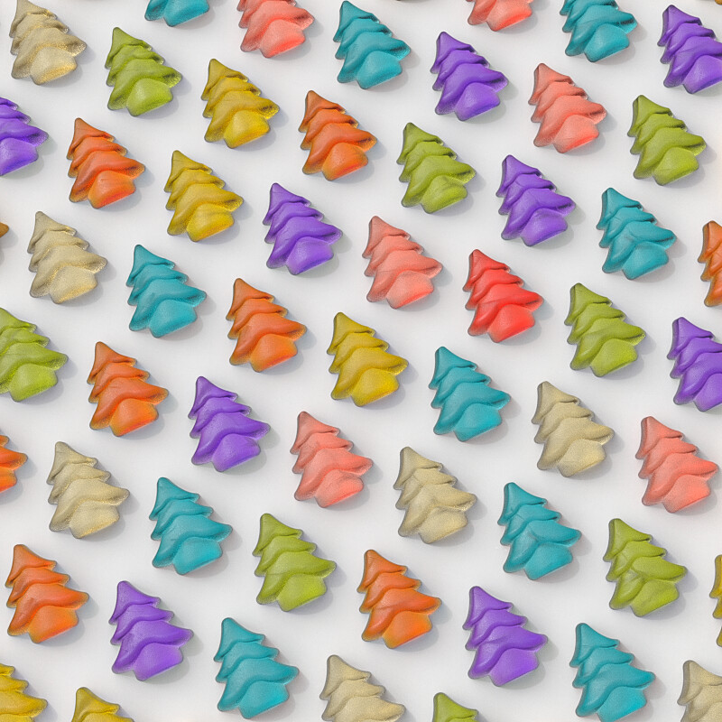 Formă pentru prăjituri pentru brad de Crăciun 100 de găuri Forme pentru prăjiturele din silicon pentru coacere Mini gustări pentru cățeluși Rasnita de prăjituri pentru ciocolată