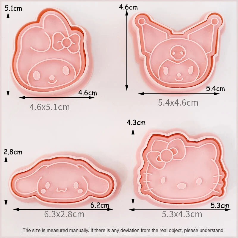 4 buc/set Animale drăguțe tăietori și ștampile pentru biscuiți pentru fondant de desene animate accesorii și instrumente pentru copt Accesorii pentru bucătărie