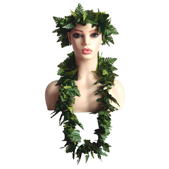 Хавайско колие Leis Garland Dance Party Тропическо цвете Hula Hawaii Гривна Венец Копринен плаж Тематичен комплект Консумативи Басейн