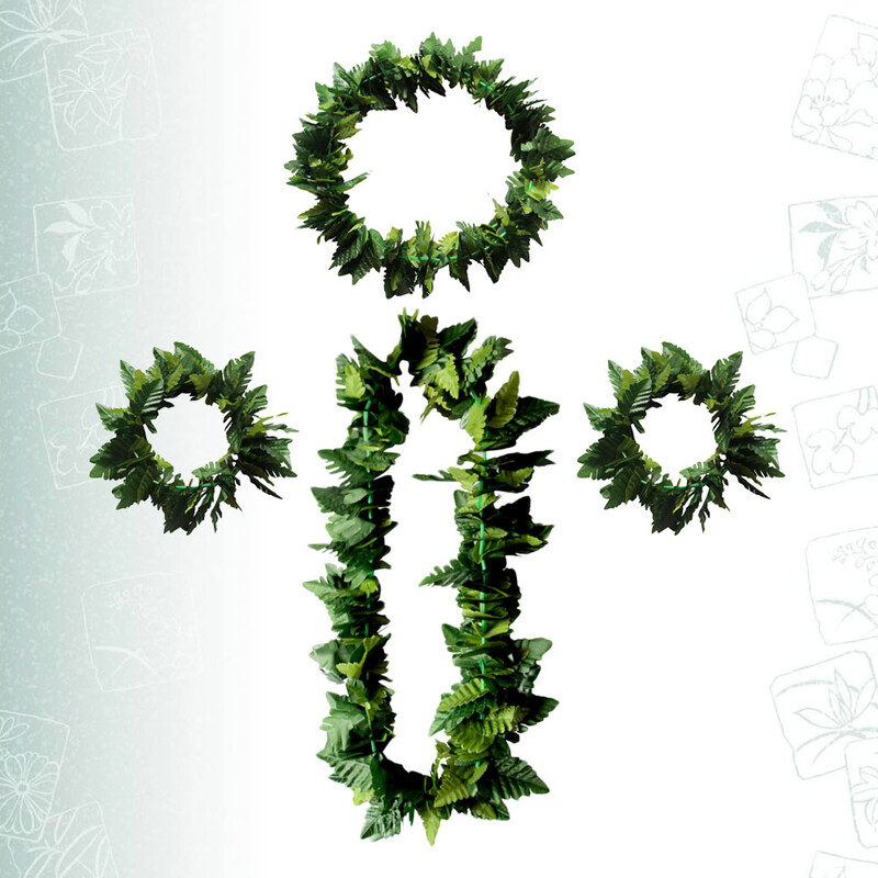 Colier hawaian Leis Ghirlandă Dance Party Floare tropicală Hula Hawaii Brățară Coroană Mătase Set tematică pentru plajă Rechizite pentru piscină