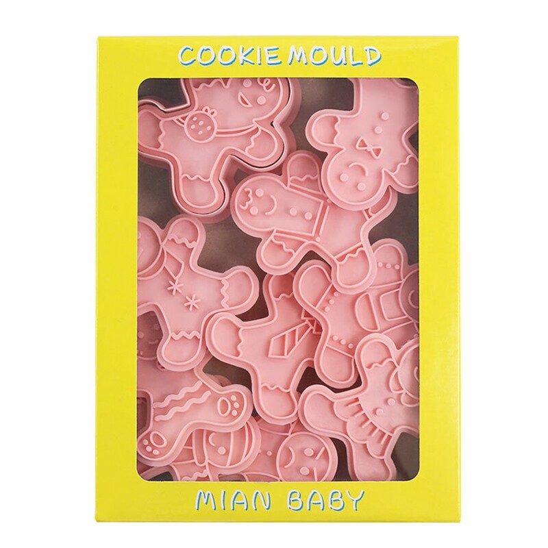 10 buc/cutie Set de tăietori de prăjituri pentru turtă dulce de Crăciun, pentru decorare pentru tort, Navidad, pentru petrecerea de Anul Nou, instrumente de coacere, ștampile pentru matriță pentru biscuiți