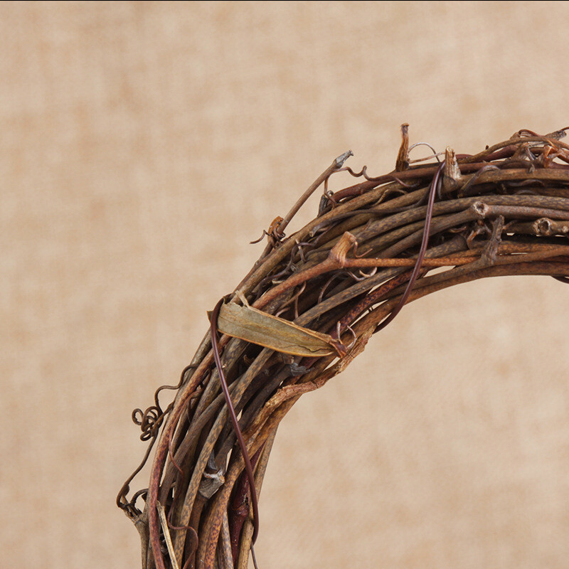 Coroniță de Crăciun retro Atârna Ghirlandă naturală Rattan uscat Decor de perete de Crăciun SEC88