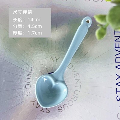 INS Macaron Love Spoon Κουζίνα Κουζίνα Cute Ceramics Stir Pink Dessert Spoon Girl Heart Romantic Coffee Spoon Pink Love Spoon