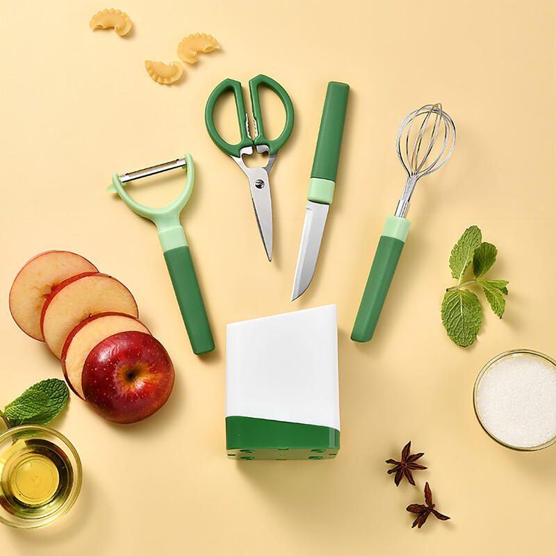 Set de cuțite pentru tăiat fructe din oțel inoxidabil, 5/6 buc. Foarfece pentru bărbierit pepene galben Cuțit pentru fructe Set de bătut ouă