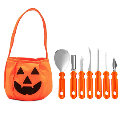 Σετ σκάλισμα κολοκύθας Leeseph Halloween, Σετ εργαλείων σκαλίσματος από ανοξείδωτο ατσάλι με τσάντα μεταφοράς, Εργαλείο DIY Carver Decoration Halloween