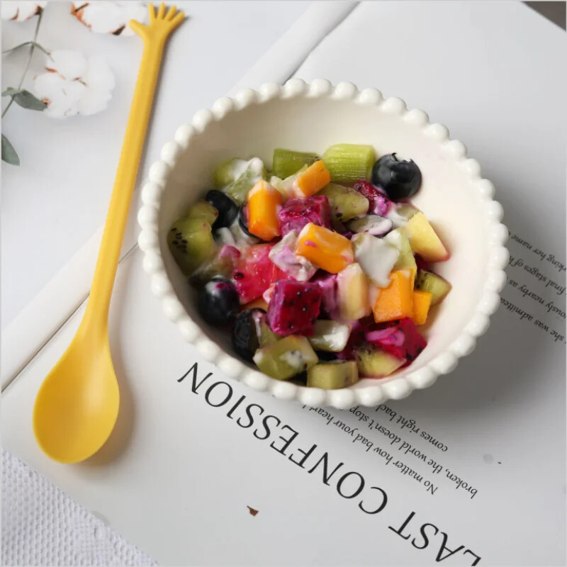 4 bucăți/set plastic lung, creativ, în formă de mână, lingură de amestecare a cafelei, condimente pentru desert pentru picnic, accesorii de bucătărie, unelte de bar, noi