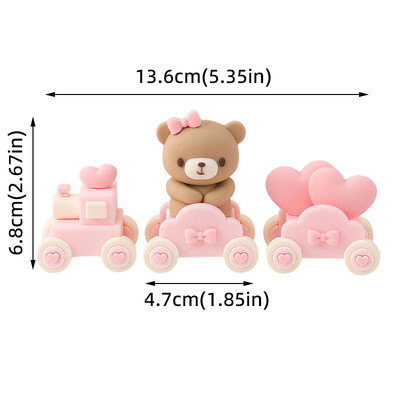 New Bear Cake Topper Trojan Bear, ροζ μπλε γράμματα BABY για αγόρι κορίτσι Διακοσμήσεις ντους μωρού για παιδιά Χρόνια Πολλά Προμήθειες για πάρτι