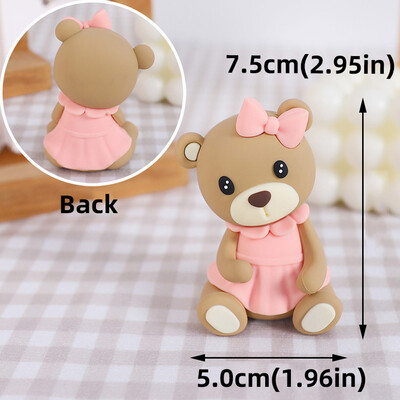 New Bear Cake Topper Trojan Bear, ροζ μπλε γράμματα BABY για αγόρι κορίτσι Διακοσμήσεις ντους μωρού για παιδιά Χρόνια Πολλά Προμήθειες για πάρτι