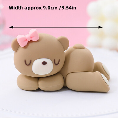 New Bear Cake Topper Trojan Bear, ροζ μπλε γράμματα BABY για αγόρι κορίτσι Διακοσμήσεις ντους μωρού για παιδιά Χρόνια Πολλά Προμήθειες για πάρτι