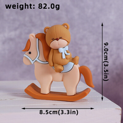 New Bear Cake Topper Trojan Bear, ροζ μπλε γράμματα BABY για αγόρι κορίτσι Διακοσμήσεις ντους μωρού για παιδιά Χρόνια Πολλά Προμήθειες για πάρτι