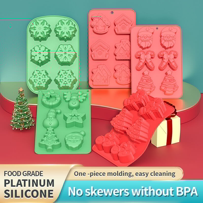 Karácsonyi szilikon formák karácsonyfa mézeskalács csokoládé forma Karácsonyi tapadásmentes fondant sütőforma kézzel készített sütemények díszítéséhez