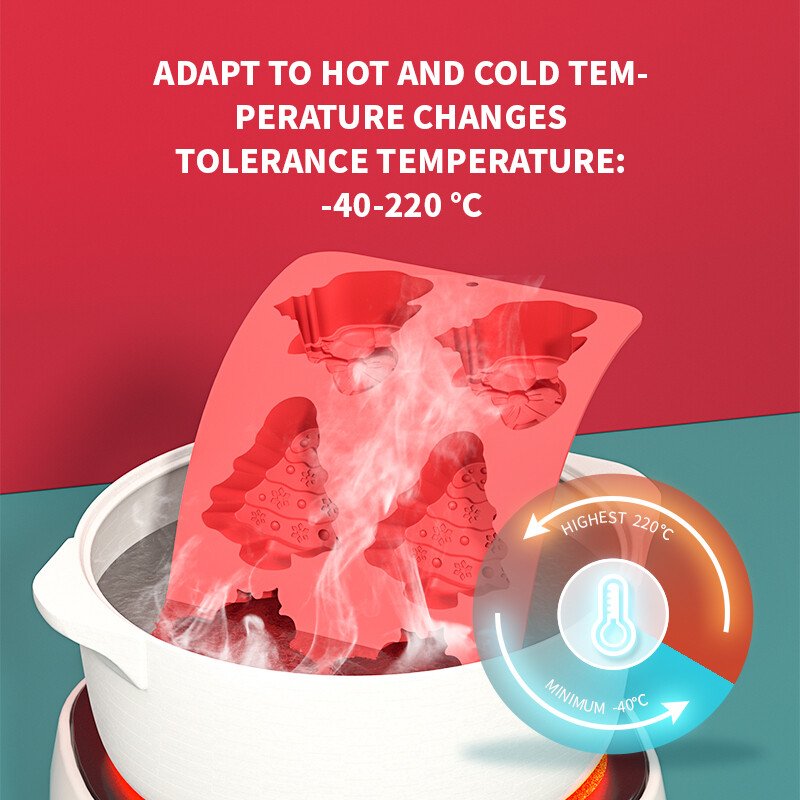 Karácsonyi szilikon formák karácsonyfa mézeskalács csokoládé forma Karácsonyi tapadásmentes fondant sütőforma kézzel készített sütemények díszítéséhez