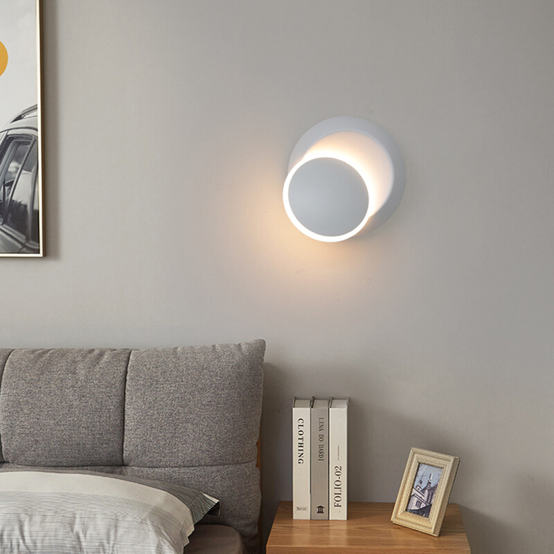 LED beltéri forgatható fali lámpa Éjjeli lámpa Hálószoba Nappali Folyosó Kanapé Háttérvilágítás Lakás dekoráció Fali tükör lámpa