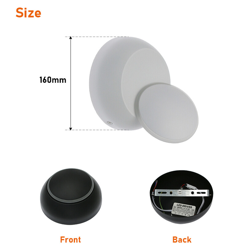 LED beltéri forgatható fali lámpa Éjjeli lámpa Hálószoba Nappali Folyosó Kanapé Háttérvilágítás Lakás dekoráció Fali tükör lámpa