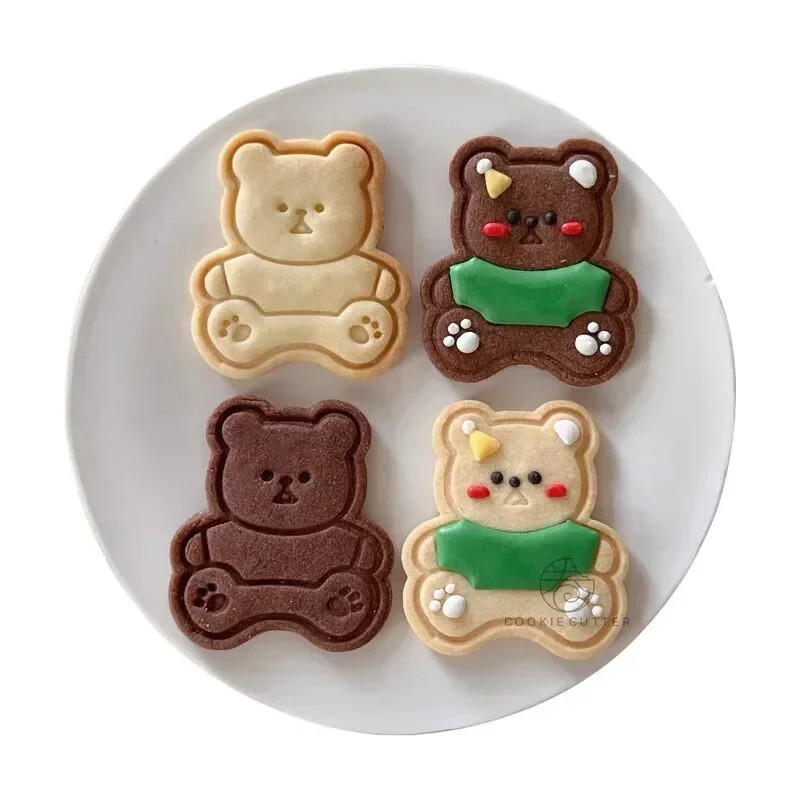 Formă de prăjitură Formă pentru prăjituri, matriță pentru ștampile pentru ziua de naștere a bebelușului, urs drăguț, forma pentru prăjituri