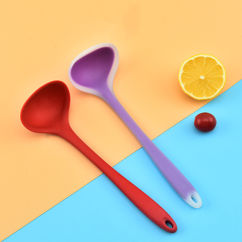 Linguriță mică de silicon îngroșată Veselă de bucătărie japoneză Cratiță Ramen Tăitei Linguri Linguri Supe chinezești Lingă de catering