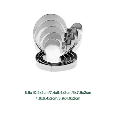 5db/szett karácsonyi sütiforma mézeskalács ember/fa/hópehely Rozsdamentes acél kekszvágó karácsonyi barkácsolás dombornyomó forma