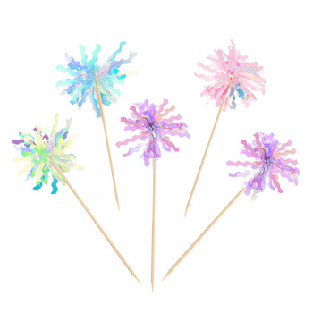 20 τεμ. Glitter Tassels Cake Topper Snowflake Ball Shape Cupcake Toppers for Christmas Birthday Party Baby Shower Cake Decoration