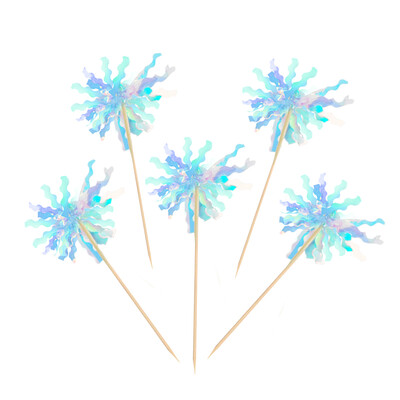 20 τεμ. Glitter Tassels Cake Topper Snowflake Ball Shape Cupcake Toppers for Christmas Birthday Party Baby Shower Cake Decoration