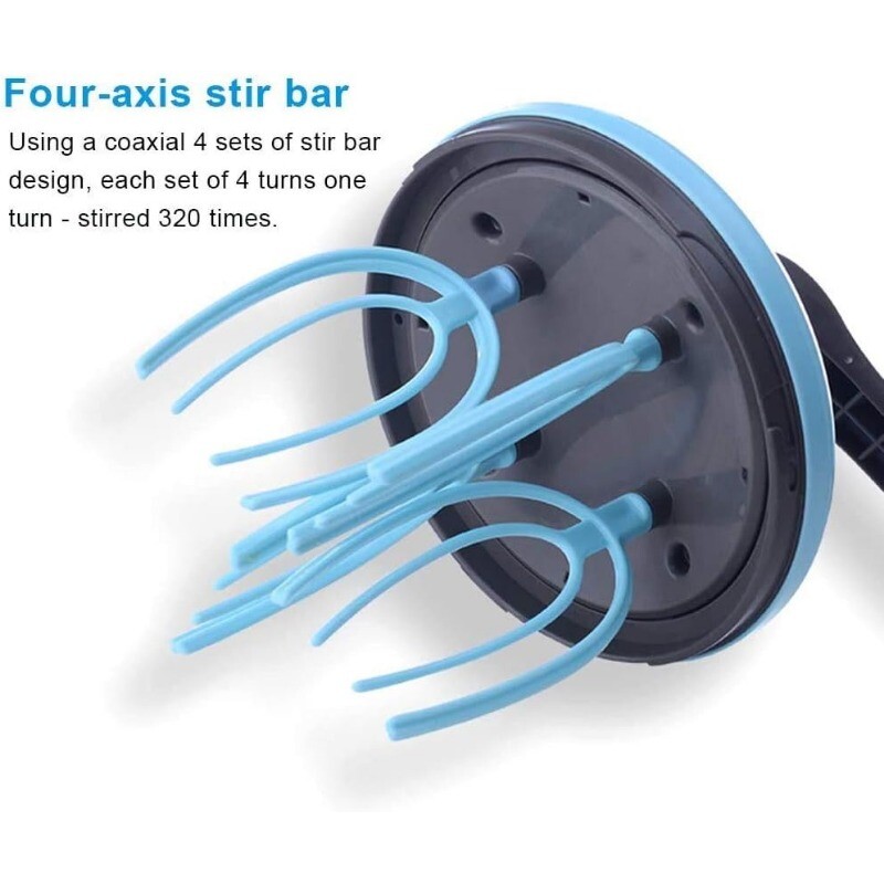 Tojáshabverő műanyag kézi forgattyús habverő turmixgép Hosszú hajtókaros többfunkciós kézi tojáshabverő praktikus konyhai eszköz