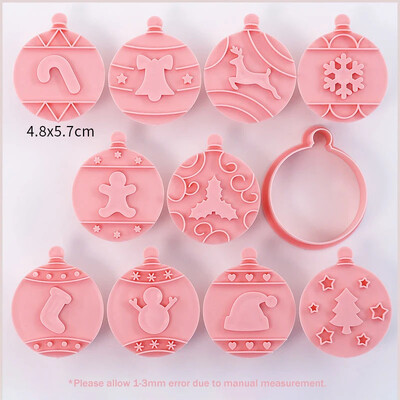 9 τμχ/Σετ Μπισκότα νιφάδα χιονιού ανάγλυφα καλούπια κοπής Καλά Χριστούγεννα Φοντάν νιφάδα χιονιού Σφραγίδα ζαχαροπλαστικής μπισκότο κέικ Εργαλεία διακόσμησης